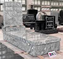 Viscount White Granite Tombstone Ogee Top Headstone ...