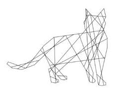 Saatchi Art Artist Hugo Perez Digital 2015 Drawing Cat N7 Geometric Animals Animal Drawings Creature Drawings