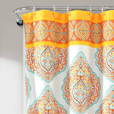 Teal and orange shower curtain. Harley Shower Curtain 14 Piece Complete Set Lush Decor Www Lushdecor Com Lushdecor