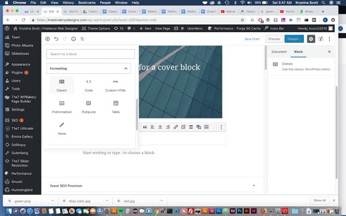 Isolating content inside a Classic Block, AI generated