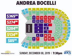 Andrea Bocelli Pechanga Arena San Diego