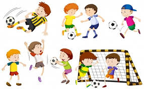 Wählen sie aus erstklassigen inhalten zum thema fußball spielen kinder in höchster qualität. Viele Jungs Spielen Fussball Illustration Kostenlose Vektor
