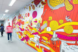 Frost Creates Graphics For Cba Melbourne Office Office Mural Office Wall Graphics Mural