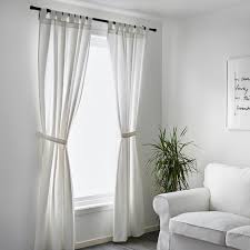 Lenda Gardiner Med Gardinband 2 Stk Bleget Hvid 140x250 Cm Ikea In 2020 Lenda Curtains Ikea Curtains Ikea White Curtains