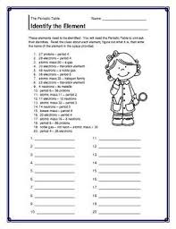Using The Clues Students Will Identify The Elements They Will Need A Periodic Table Examples 27 Protons Period Periodic Table Chemical Equation Handouts