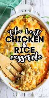 Easy Chicken And Rice Casserole Recipe In 2020 Chicken Dishes Recipes Easy Casserole Recipes Crockpot Recipes Slow Cooker