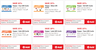 Cash + gift cards giveaway: Safeway Von S Etc 10 15 Off On Happy Gift Cards Can Be Used At Many Merchants Miles To Memories