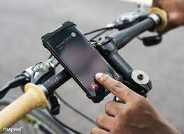 Download Premium Psd Of Calling To A Phone While Riding A Bike 441904