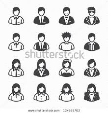 Black And White Icons People User Icons And People Icons With White Background By Pking4th Via Shutterstock Immagini Illustrazioni Icone