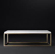 Our box frame coffee table's airy base and sleek marble top add instant glam to your living room. Nicholas Marble Brass Rectangular Coffee Table