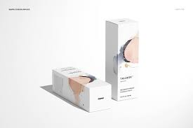 This package includes easy to work with files that allow you to customize box packaging mockup templates to suit. Tall Box Mockup Set Creative Photoshop Templates Creative Market
