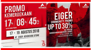 5 ( lima ) tema : Eiger Banjir Diskon Sambut Kemerdekaan Promo 17 Agustus 2018 Bagi Para Petualang Tribun Kaltim