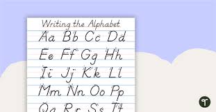 Alphabet may refer to any of the following: Writing The Alphabet Chart Teach Starter