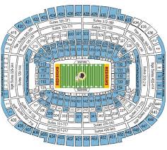 Abiding Redskin Stadium Seating Chart Washington Redskins