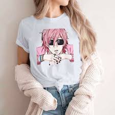 Manga Classic Sweet Girls Women T-shirt Yarichin B Club Anime Blusas  Harajuku Casual Short Sleeve Vintage Oversized Tops - T-shirts - AliExpress