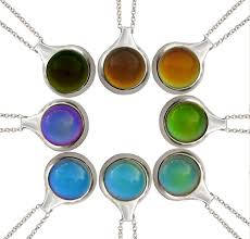 silver mood pendant mood necklace mood jewelry color changing jewelry color changing pendant hippie jewelry