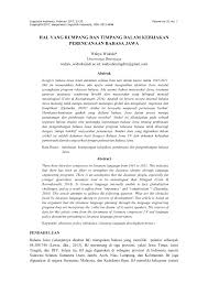 Kromo] merupakan tingkatan bahasa dalam bahasa jawa yang termasuk ragam hormat. Pdf Hal Yang Rumpang Dan Timpang Dalam Kebijakan Perencanaan Bahasa Jawa
