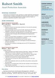 Asset manager is an individual who works in property division of medium or big scale firms. Asset Protection Manager Cv June 2021