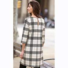 Robe cintrée à carreaux chez be bop and lula boutique de vêtements vintage en ligne livraison gratuite à partir de 75€ showroom à lille. Robe Courte Manches 3 4 A Carreaux Femme Carreaux Noir 3 Suisses