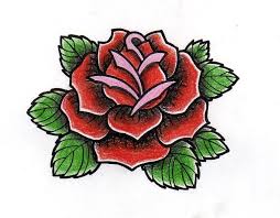 Tattoo Vorlage Im Old School Stil Rose Rose Tattoo Ideen Rosen Tattoo Rosen Skizze