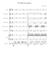 Recommended by the wall street journal Tu Falta De Querer Sheet Music For Piano Trumpet In B Flat Drum Group Oboe Guitar Mixed Ensemble Download And Print In Pdf Or Midi Free Sheet Music For Tu Falta
