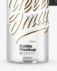 Psd file consists of smart objects. Clear Sport Bottle With Water Mockup In Bottle Mockups On Yellow Images Object Mockups