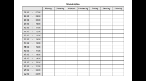 Dann werden die tabelleninhalte mitsamt den dazugehörigen zellenfarben, gitterlinien und schriftformatierungen übernommen, nicht aber die spaltenbreiten, die stattdessen ihre. Stundenplan Tagesplan Wochenplan Zum Ausdrucken Erstellen Open Office Calc Fur Anfanger Youtube
