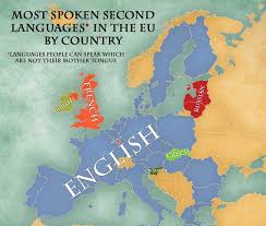 The Five Most Widely Spoken Foreign Languages Remain English 38 French 12 German 11 Spanish 7 And Russia Geography Map Amazing Maps Language Map