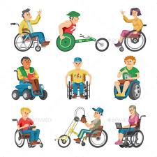 Disabled People In Wheelchair Vector Character Of Handicapped Person With Physical Disability Illustrat Vector Character Man Sitting Vector Illustration Design