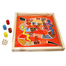 Australia Serpents Ladders Board Game 99 95 Australian Made Hand Painted And Supplied In A Wooden S Aboriginal Education Board Games Early Learning