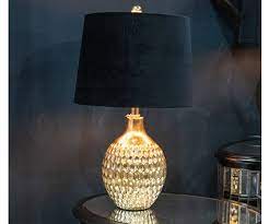 Brass table lamp made from the base of an old samovar of the times of nicholasii. Hill Interiors Vincent Gold Base Table Lamp With Black Velvet Shade Furniture Direct Uk