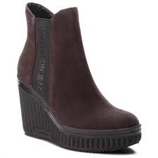 Boots CALVIN KLEIN JEANS - Shanna RE9765 Dark Brown - Boots - High boots  and others - Women's shoes | efootwear.eu