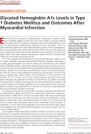 Glycated Hemoglobin A1c Levels In Type 1 Diabetes Mellitus