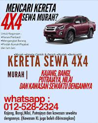 Blok f, jalan plumbum y7/y. Sewa Kereta 4x4 Home Facebook