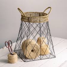 Maybe you would like to learn more about one of these? Farmhouse Style Wire Storage Basket With Jute Handles
