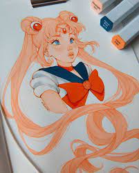 Li On Instagram Another Quick Sailormoonredraw Because I Ve Been Feeling A Bit Art Blocked Recently I Always Find That When Art Block Painting Of Girl Art