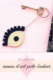 Diy Porte Cles Ananas Et Oeil Porte Bonheur Manayin Diy Mode Porte Cle Diy Porte Cles Diy Porte Bijoux