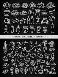 76 Hand Drawn Food Elements How To Draw Hands Food Drawing Vintage Illustration