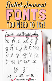 If you're not very artistic or don't have a lot of time to make your. Bullet Journal Fonts 14 Fonts For Bullet Journal You Need To Try Bullet Journal Font Journal Fonts Bullet Journal For Beginners