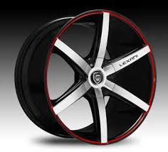 Black And Red Wheels 18 Inch Lexani R Six Concave Machine Red Groove Machine Red Groove Wheel Rims Custom Wheels Rims