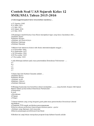Artikel ini berisi kunci jawaban uas sejarah kelas 11 sma/smk semester 2. Contoh Soal Uas Sejarah Kelas 12 Smk Pdf