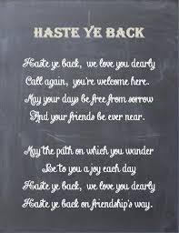 Haste Ye Back This Is An Old Scottish Song That I Clipped From The Newspaper Many Years Ago Recently Found It I M Going To Scottish Quotes Scottish Scotland
