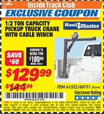 Take advantage of a goodshop harbor freight coupons to get big savings on all of the tools you'll. Hft 1 2 Ton Capacity Pickup Truck Crane Automotive Towing Products Winches