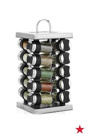 Martha Stewart Collection Square Stainless Steel Spice Rack 21 Piece Set Kitchen Gadgets Kitchen Stainless Steel Spice Rack Spice Rack Spice Organization