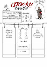 Diese app ist ein digitaler charakterbogen. Jigoku Samurai Pen Paper Feat Sofasamurais