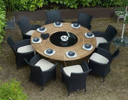 Mechanism aluminum alloy round rotating turntable lazy susan table silver white. Teak Bengal 180cm Round Garden Table With Integral Lazy Susan 1 202 99