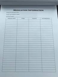 Medication Information Sheet Digital Download Medical Etsy In 2020 Medication Organization Medical Medication List