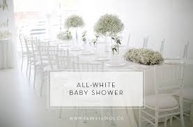 We Re Loving This All White Baby Shower Park Studios