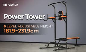 Bangtong&li power tower dip station chin pull up bar home gym fitness equipment. Ephex Power Tower With Bench Power Station Pull Up Bar Dip Bar Sports Equipment Fitness Equipment Power Tower Fitness Equipment For Home Gym Office Power Station Pull Up Bar Dip Station Amazon De