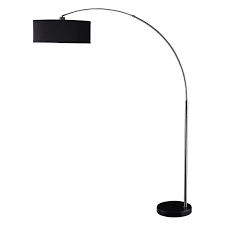 The first of these modern floor lamps was the arco floor lamp, designed in 1962 by achille and pier giacomo castiglioni. Drum Shade Floor Lamp Black And Chrome Walmart Com Walmart Com